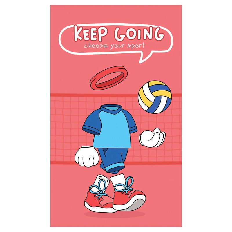 Блокнот А7 48л. на склейке BG "Твой спорт"