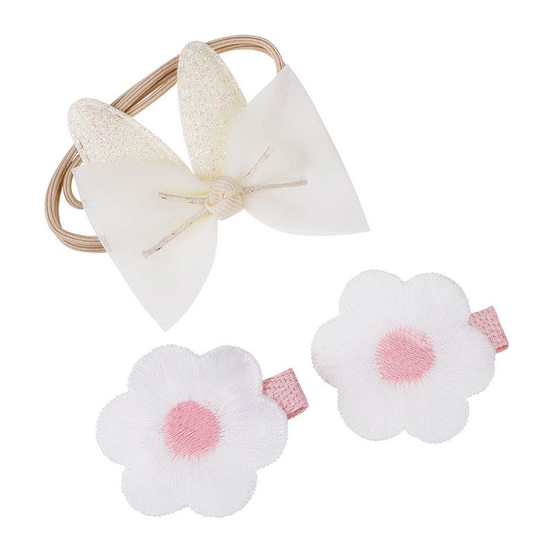 Набор аксессуаров для волос MESHU, резинка 1шт., диаметр 5см, заколки 2шт.,4см, ассорти, европодвес