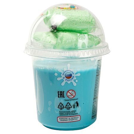Слайм Slime Dessert "Milkshake" желтый/голубой, 320г., ассорти