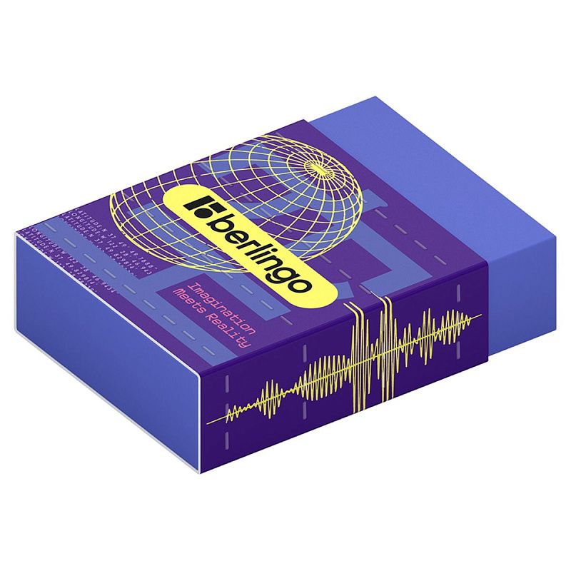 Ластик Berlingo "Glyph", Eco-PVC, картонный держатель, 45*32*11мм 