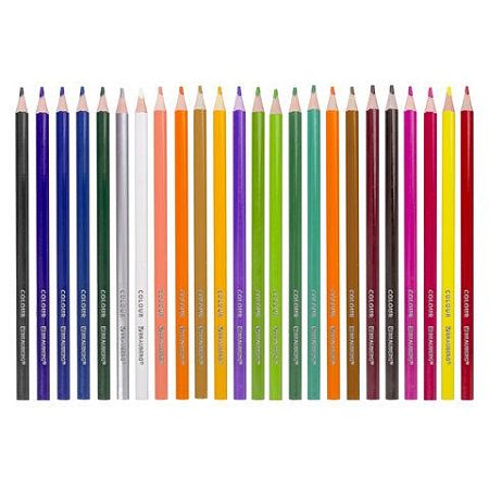 Карандаши цветные BRAUBERG PREMIUM, 24 цвета, пластиковые, трехгранные, грифель мягкий 3 мм, 181663