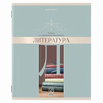 Тетрадь предметная "DELIGHT" 48 л., обложка картон, ЛИТЕРАТУРА, линия, BRAUBERG, 404576