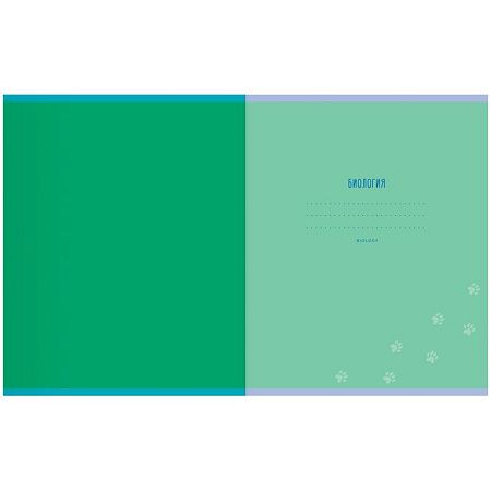 Тетрадь предметная 48л. MESHU "Ученый MISHKA" - Биология, матовая ламинация, выборочный УФ-лак, тиснение фольгой