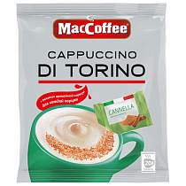 Кофе растворимый порционный MacCoffee "Cappuccino di Torino", КОМПЛЕКТ 20 пакетиков по 25 г, 102156