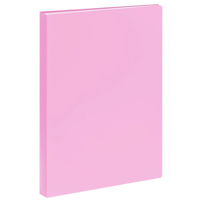 Папка с 30 вкладышами СТАММ А4, 17мм, 500мкм, пластик, пастель, розовая