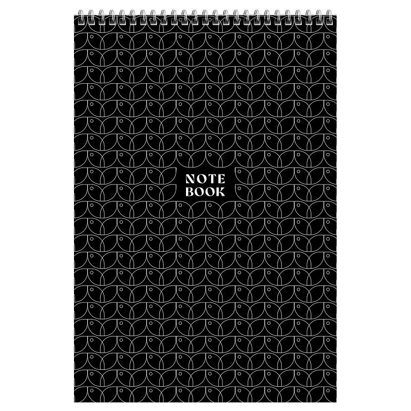 Блокнот А4 80л. на гребне BG "Моно. Узоры", твердая подложка
