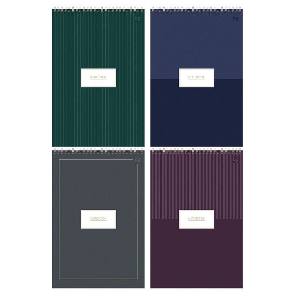 Блокнот А4 80л. на гребне BG "Minimal", твердая подложка