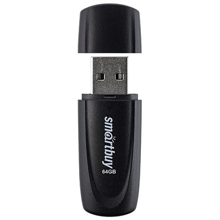 Память Smart Buy "Scout"  64GB, USB 2.0 Flash Drive, черный