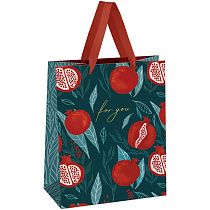 Пакет подарочный 18*23*10см MESHU "Pomegranate ", фольга, выборочный лак, матовая ламинация