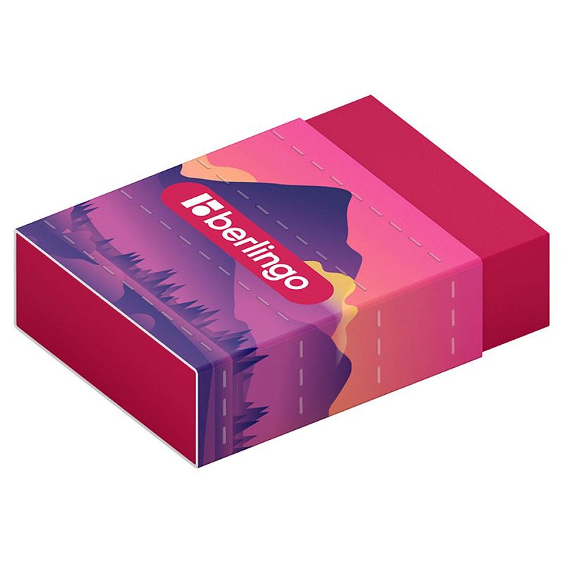 Ластик Berlingo "Scenic", Eco-PVC, картонный держатель, 45*32*11мм 