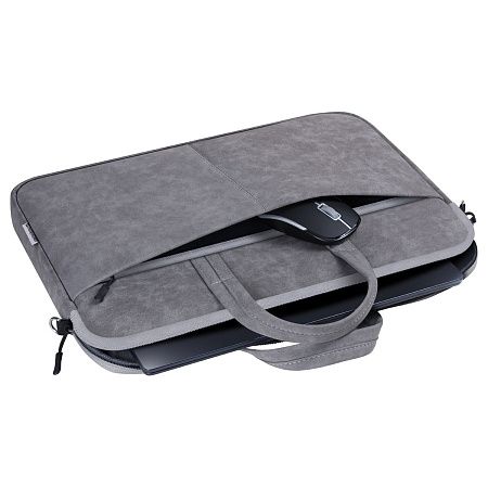 Сумка для ноутбука 15.6" Defender Solid, полиуретан, серый, карман 