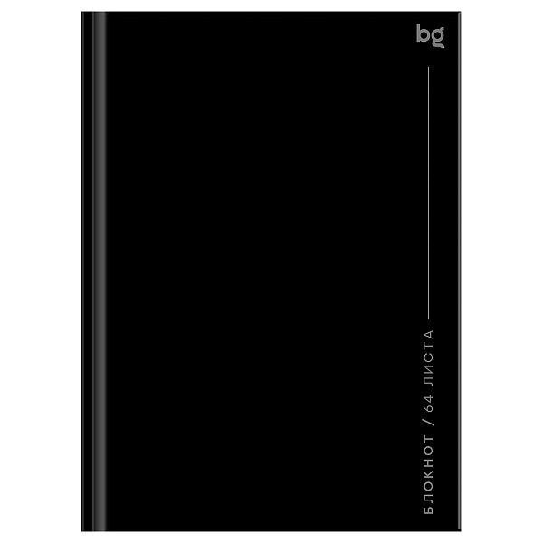Бизнес-блокнот А6, 64л., ЛАЙТ BG "Моно. Черный стиль", глянцевая ламинация