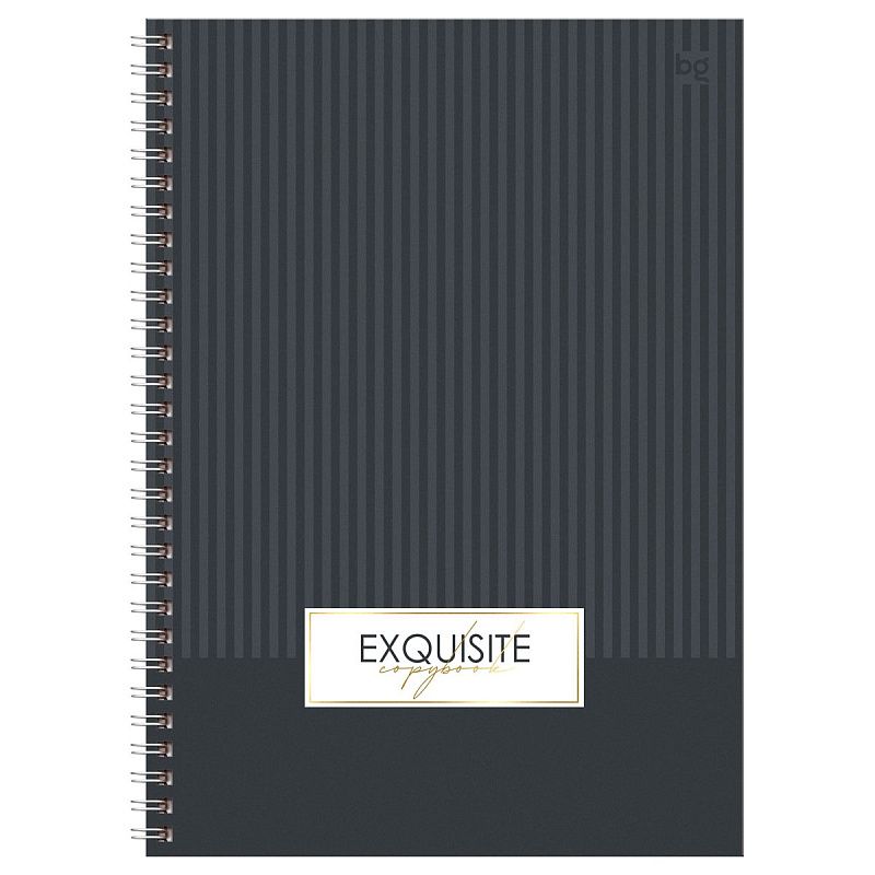 Тетрадь 80л., А5, клетка на гребне BG "Minimal", глянцевая ламинация, тиснение фольгой, твердая обложка