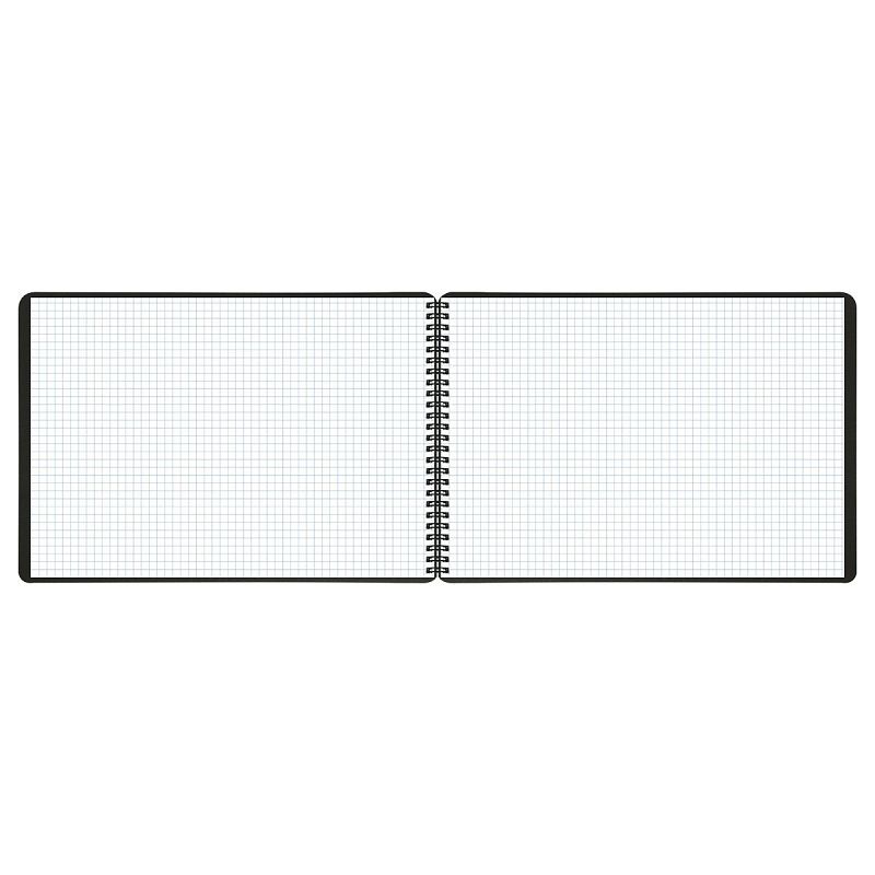 Блокнот А4 80л. на гребне BG "Base", пластиковая обложка, черный