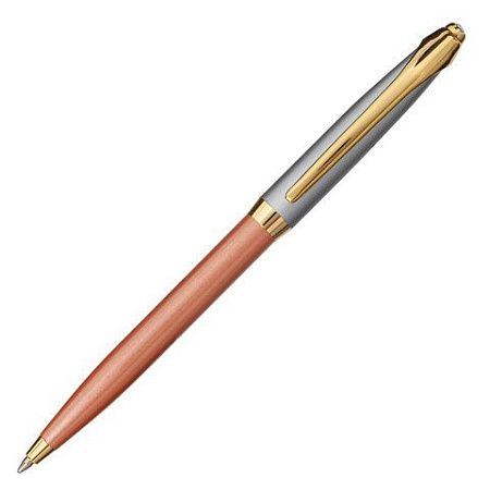Ручка подарочная шариковая GALANT "DECORO ROSE", корпус хром/розовый, детали золотистые, узел 0,7 мм, синяя, 143505 