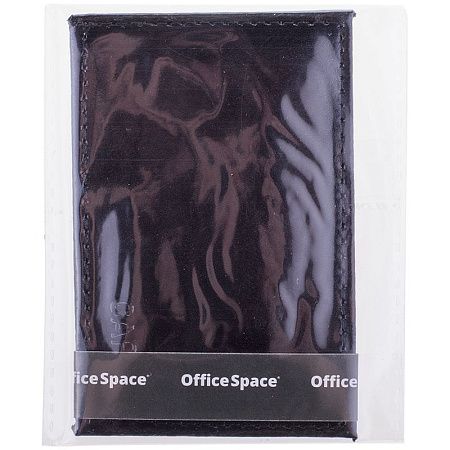 Обложка-карман для карт и пропусков OfficeSpace, 95*65мм, кожа тип 2, ассорти 