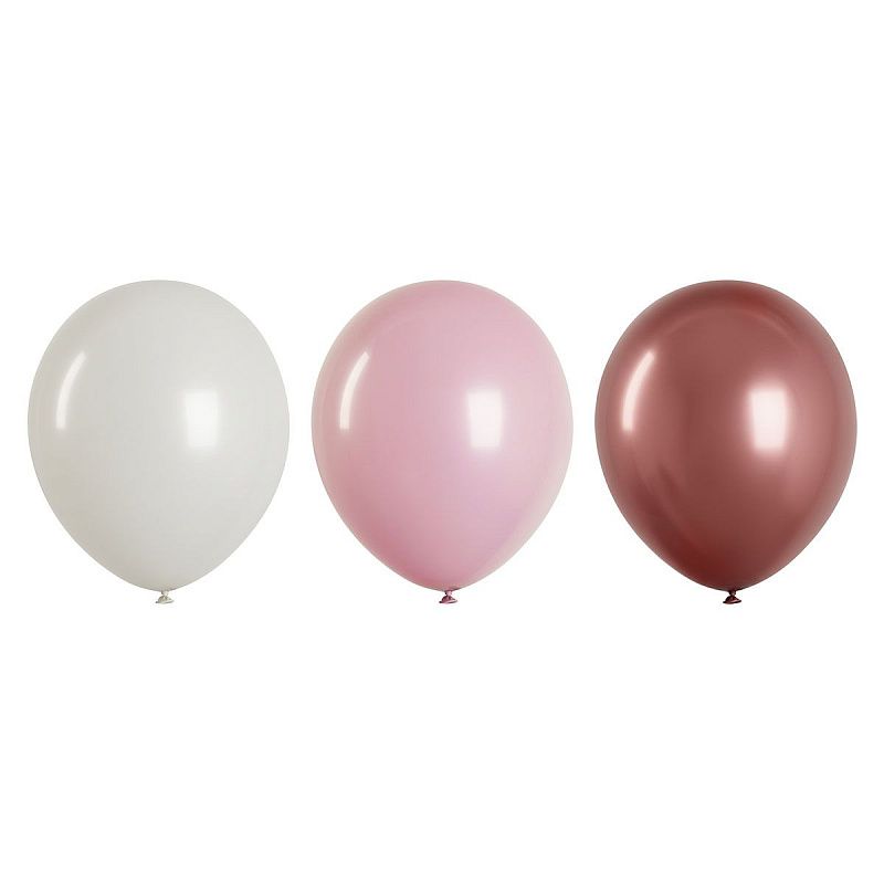 Воздушные шары,  25шт., М12/30см,  MESHU "Rose", 3 цвета ассорти