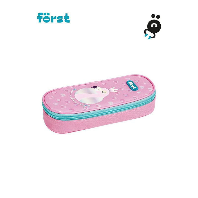 Пенал корпусный 1 отделение, 220*90*45 Först "Shiny flamingo", полиэстер 