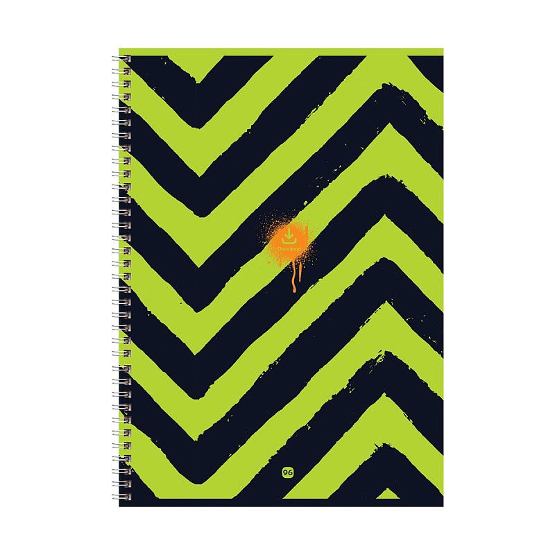 Тетрадь 96л., А4, клетка, на гребне BG "Real man", неоновый пантон