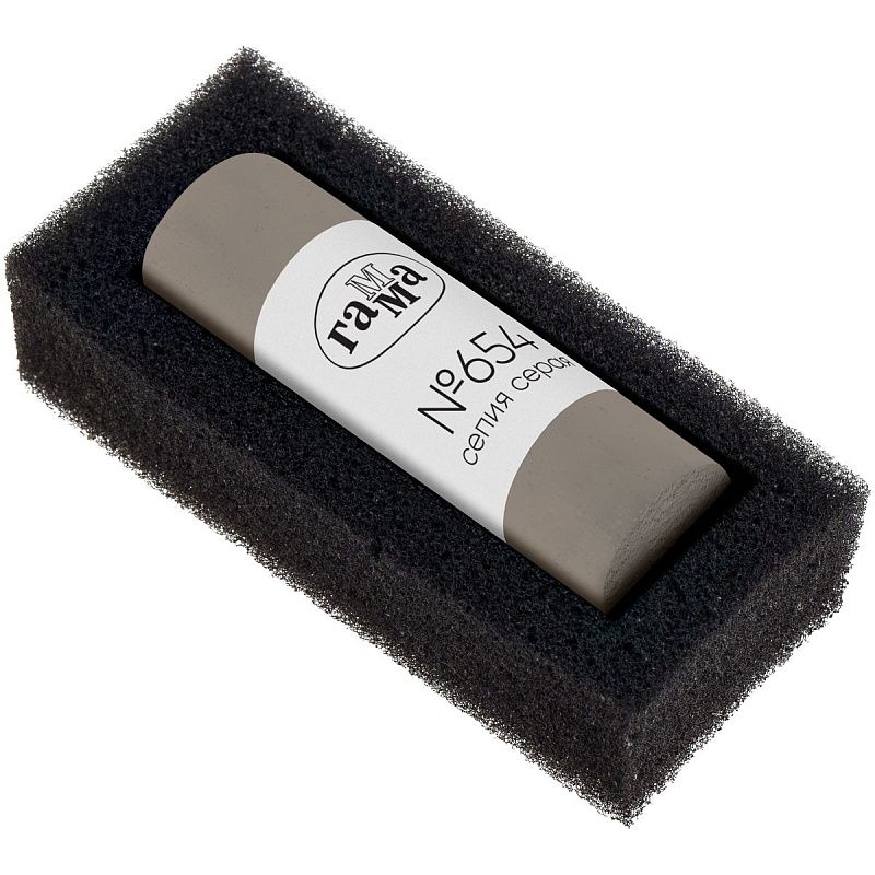 Пастель художественная Гамма, сепия серая №654, штучная, картон. упаковка