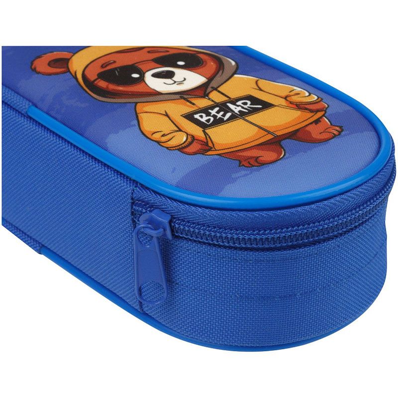 Пенал корпусный 1 отделение, 220*95*50 Мульти-Пульти "Мишка", полиэстер 