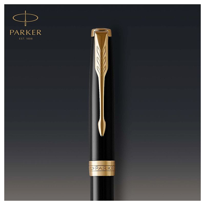 Ручка шариковая Parker "Sonnet Black Lacquer GT" черная, 1,0мм, поворот., подарочная упаковка 