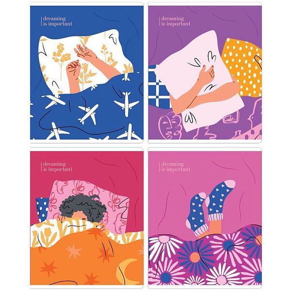 Тетрадь 48л., А5, клетка MESHU "Pleasure", матовая ламинация