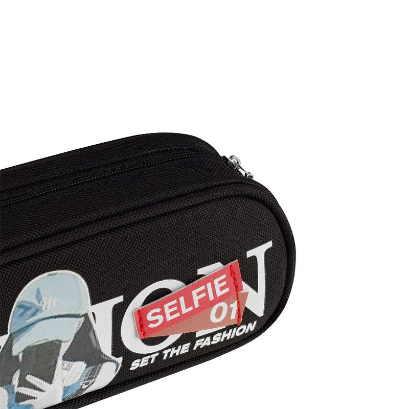 Пенал мягкий 225*95*50 MESHU "Fashion", 2 отделения, полиэстер 