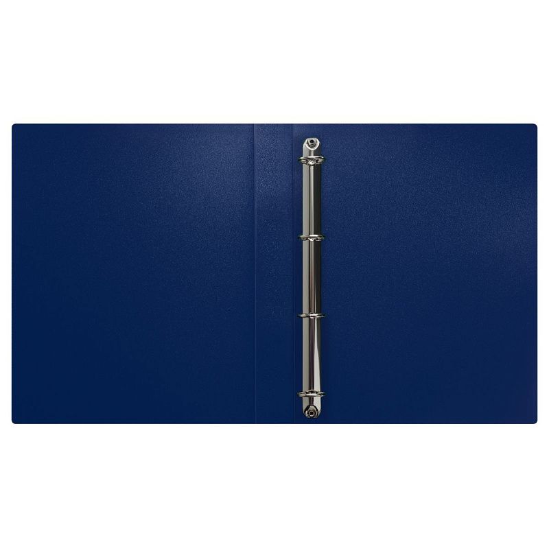 Папка на 4 кольцах СТАММ "Диагональ" А4, 40мм, 700мкм, пластик, сапфир 