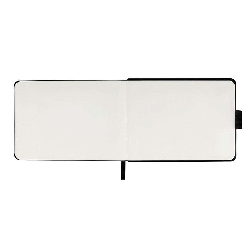 Скетчбук 100л., 148*105 Гамма "Студия", черный, твердая обложка, на резинке, слоновая кость, 110г/м2