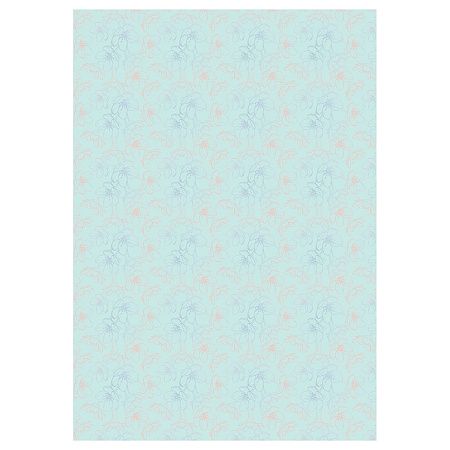 Упаковочная бумага глянц. 70*100см, MESHU "Grace twigs", 80 г/м2, ассорти, 5 дизайнов