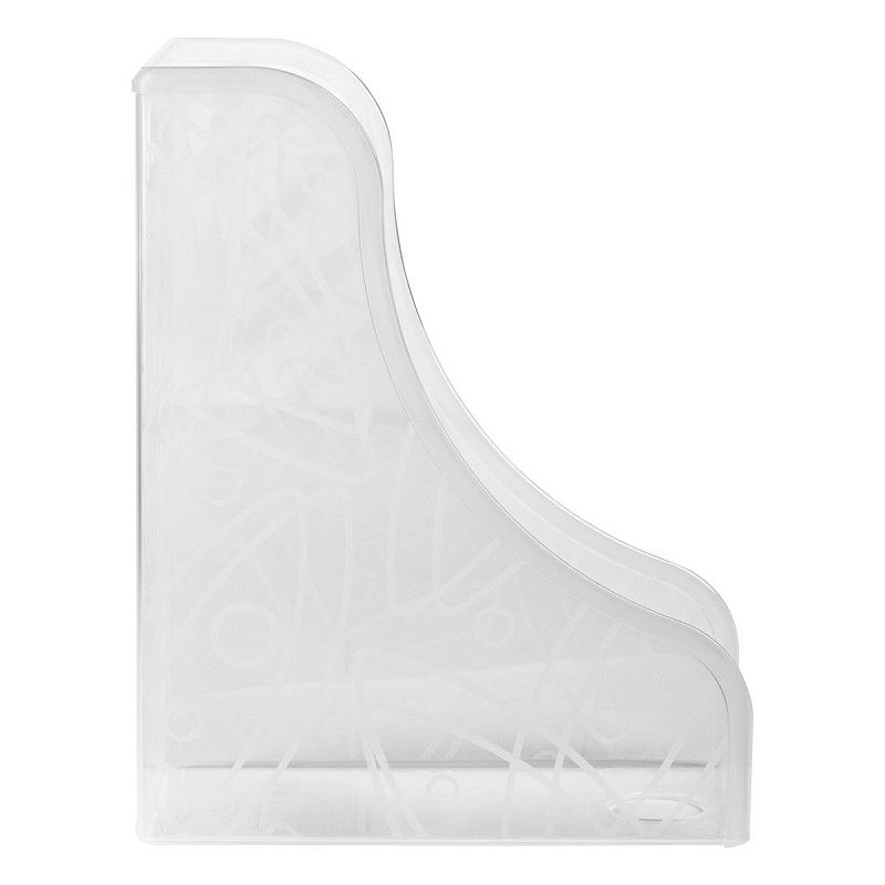 Лоток для бумаг вертикальный СТАММ, прозрачный, ширина 118мм