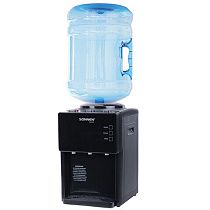 Кулер для воды SONNEN TSE-03BP, настольный, НАГРЕВ/ОХЛАЖДЕНИЕ ЭЛЕКТРОННОЕ, 3 крана, антрацит, 455752