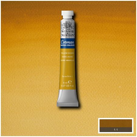Акварель художественная Winsor&Newton "Cotman", 8мл, туба, желтая охра