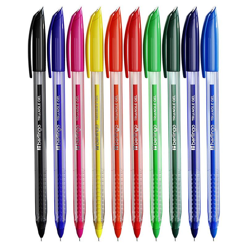 Набор гелевых ручек Berlingo "Triangle Gel" 10шт., 10цв., 0,5мм, корпус ассорти 