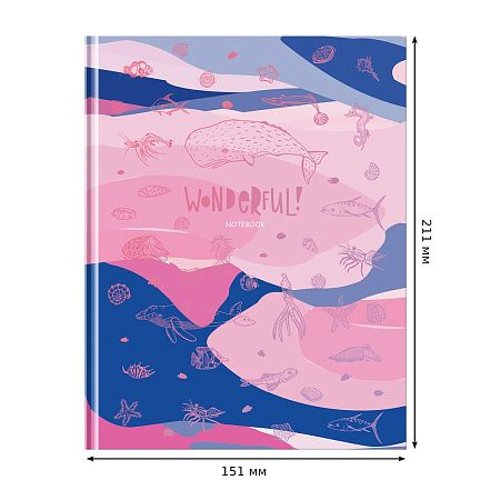 Бизнес-блокнот А5, 80л., евроформат, BG "Wonderful", матовая ламинация, тиснение фольгой