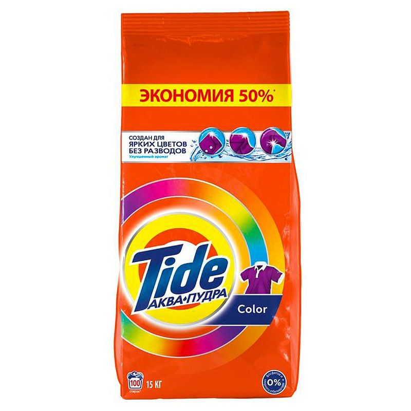 Порошок для машинной стирки Tide "Color", 15кг 