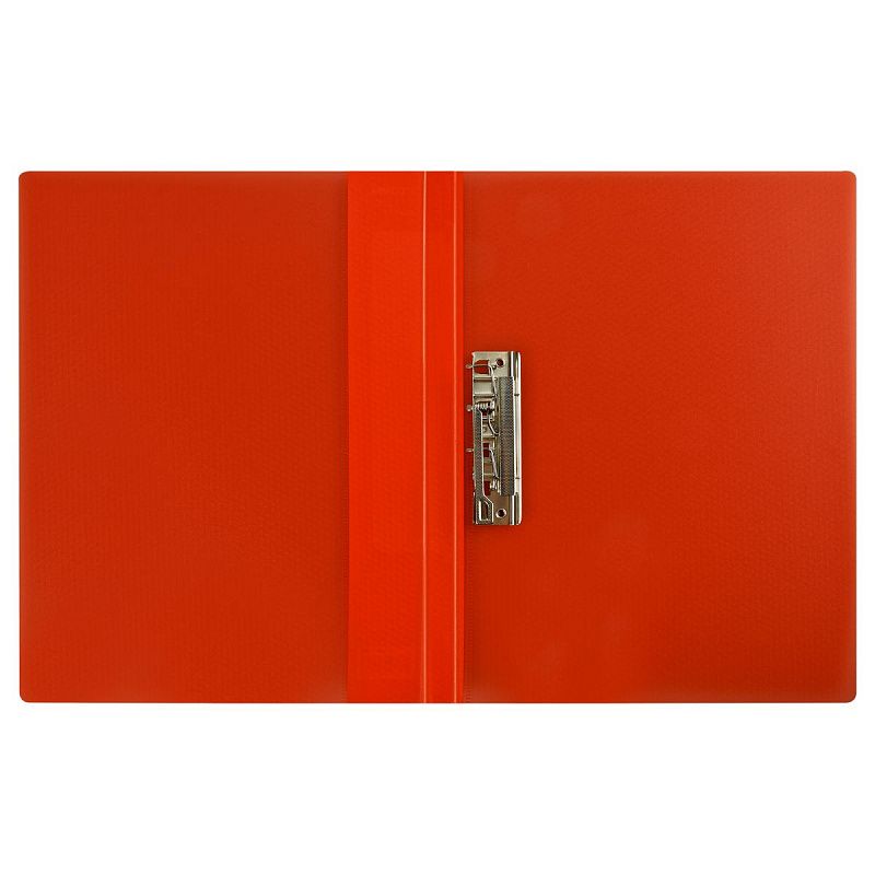 Папка с боковым зажимом СТАММ "Кристалл" А4, 17мм, 700мкм, пластик, красная 