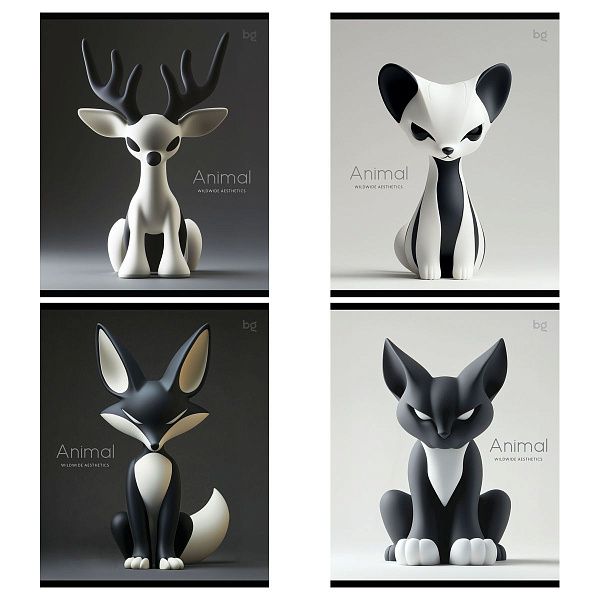 Тетрадь 48л., А5, клетка BG "Эстетика", soft-touch ламинация, выб. лак