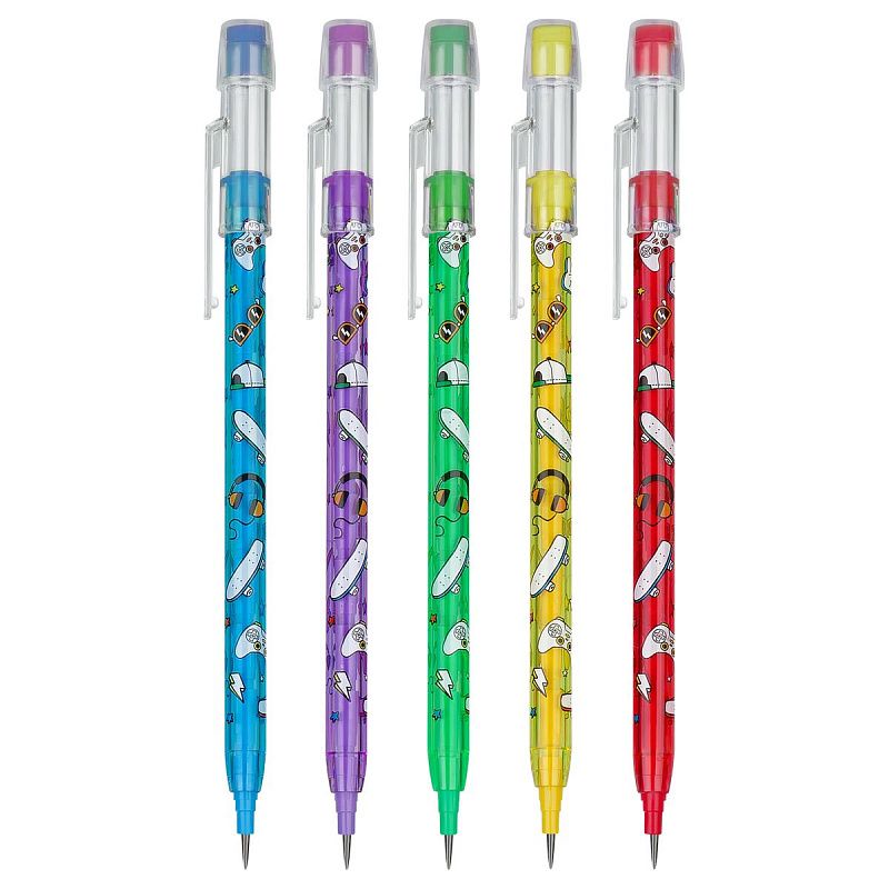 Карандаш сегментный ArtSpace "Перемена", с ластиком, ассорти 