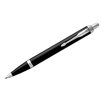 Ручка шариковая Parker "IM Essential Muted Black CT" синяя, 1,0мм, кнопочн., подарочная упаковка