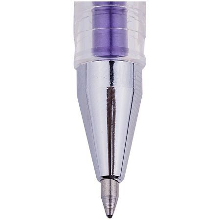 Ручка гелевая Crown "Hi-Jell Metallic" фиолетовая металлик, 0,7мм 