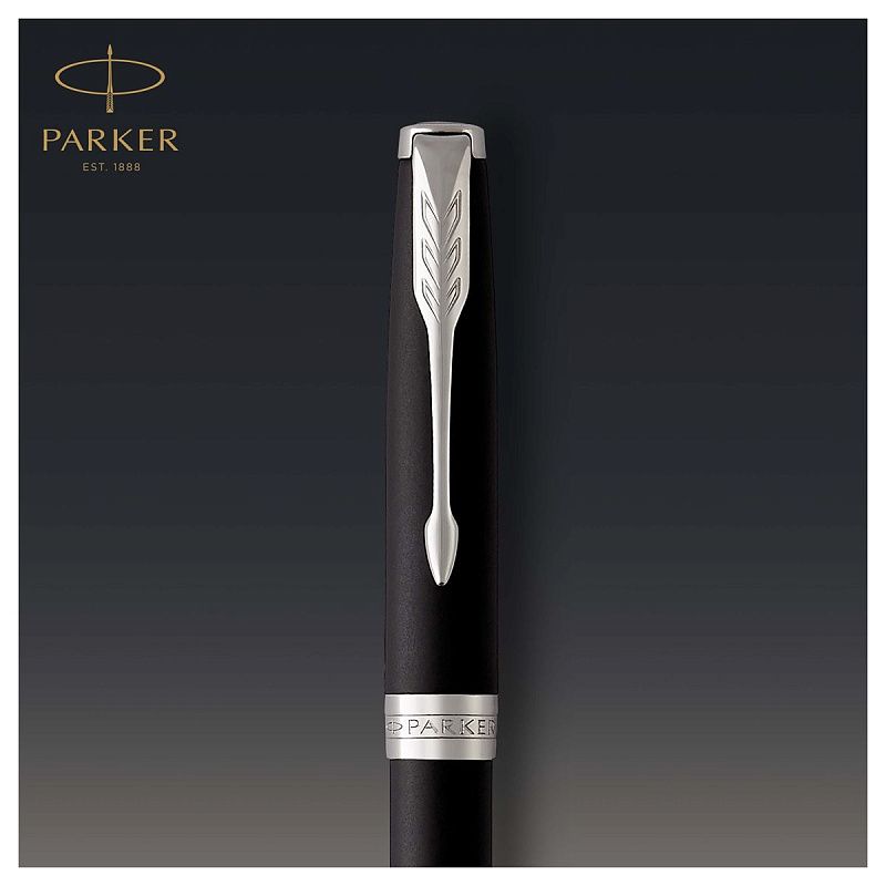 Ручка шариковая Parker "Sonnet Matte Black СT" черная, 1,0мм, поворот., подарочная упаковка 