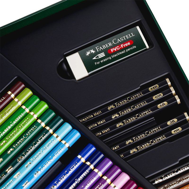 Набор художественных изделий Faber-Castell "Polychromos & Pitt Graphite Matt ", 40 предметов,  студийная коробка