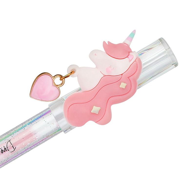 Ручка гелевая стираемая MESHU "Lovely unicorn" синяя, 0,5мм, корпус ассорти, с топпером 