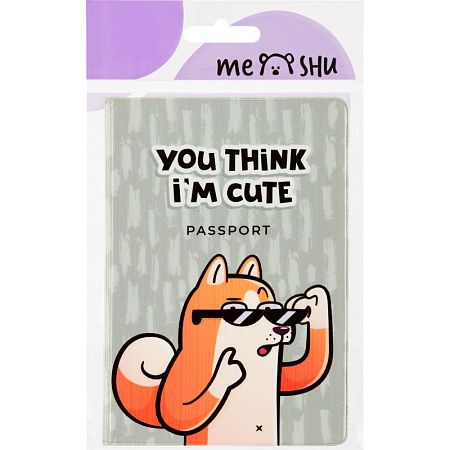 Обложка для паспорта MESHU "Cute", ПВХ, 2 кармана 