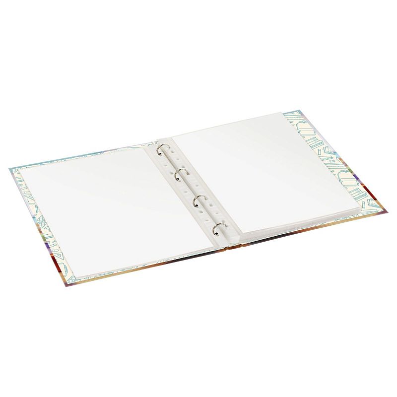 Папка-портфолио 7БЦ А4 BG, на 4 кольцах, универсальное "Школа", 20 файлов 