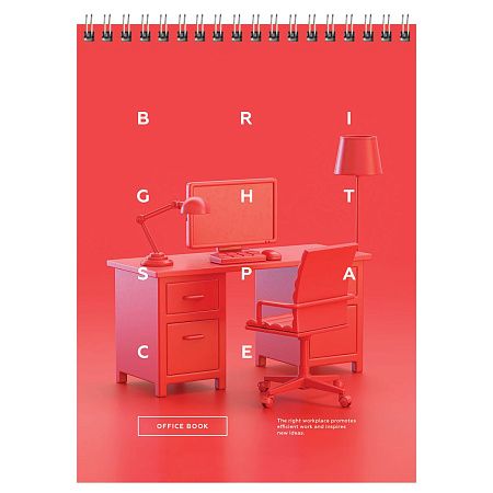 Блокнот А5 60л. на гребне BG "Office book"
