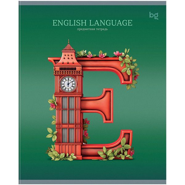 Тетрадь предметная 48л. BG "Заглавные-главные" - Английский язык, эконом