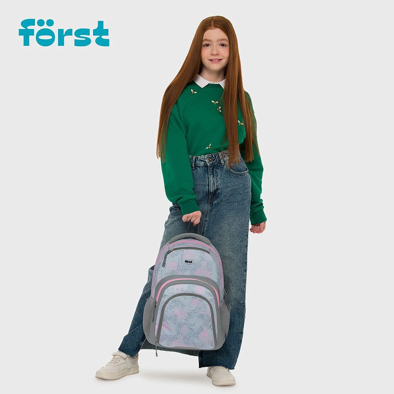 Рюкзак Först F-Line "Stay cool" 42*27*16см, 1 отделение, 5 карманов, уплотненная спинка 